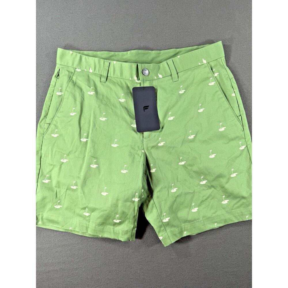 Kevin Hart Fabletics Shorts Mens 33 Green Golf Eagle Edition Chino 8” Inseam New